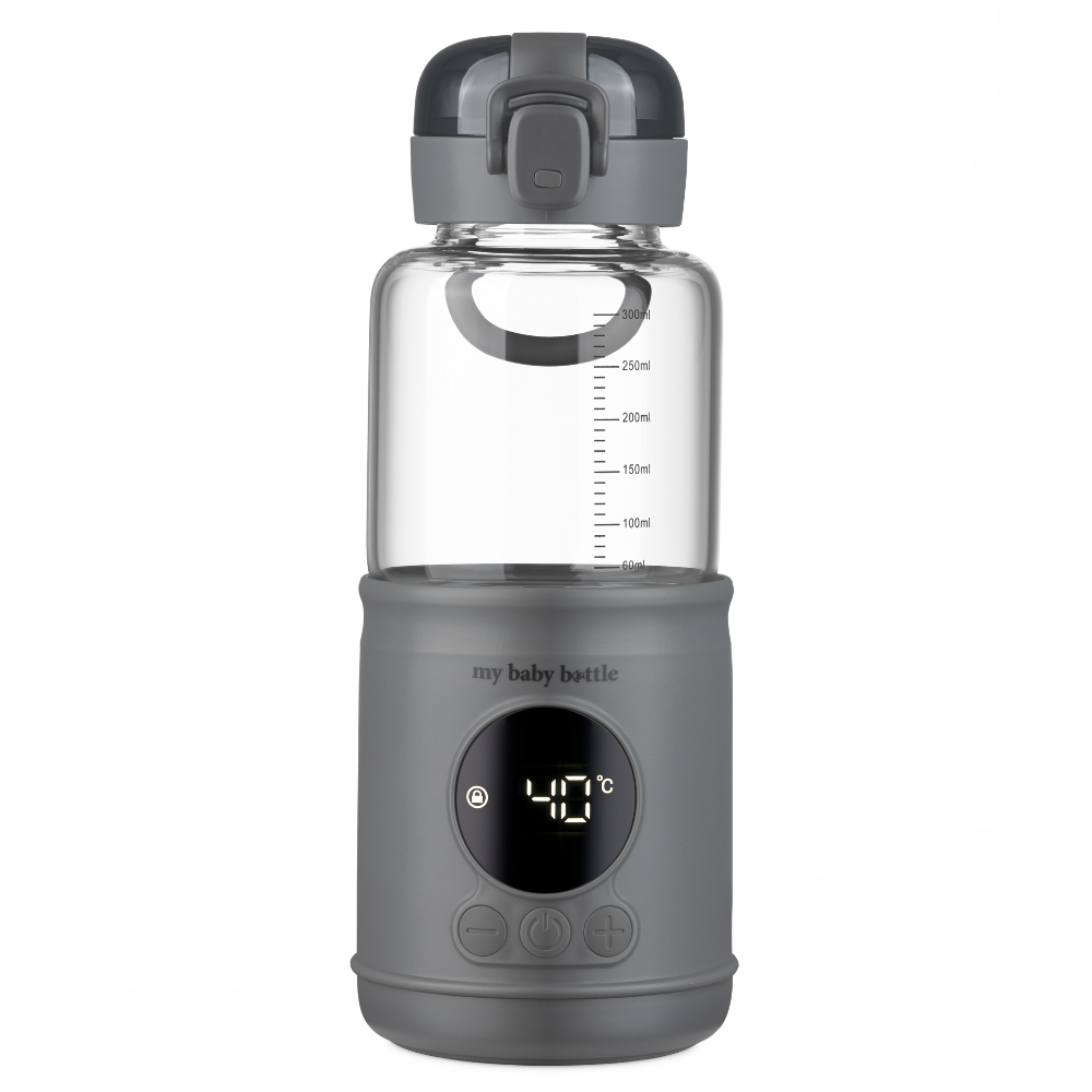 MyBabyBottle Pro - Přenosný ohřívač vody a mléka pro děti - Šedý